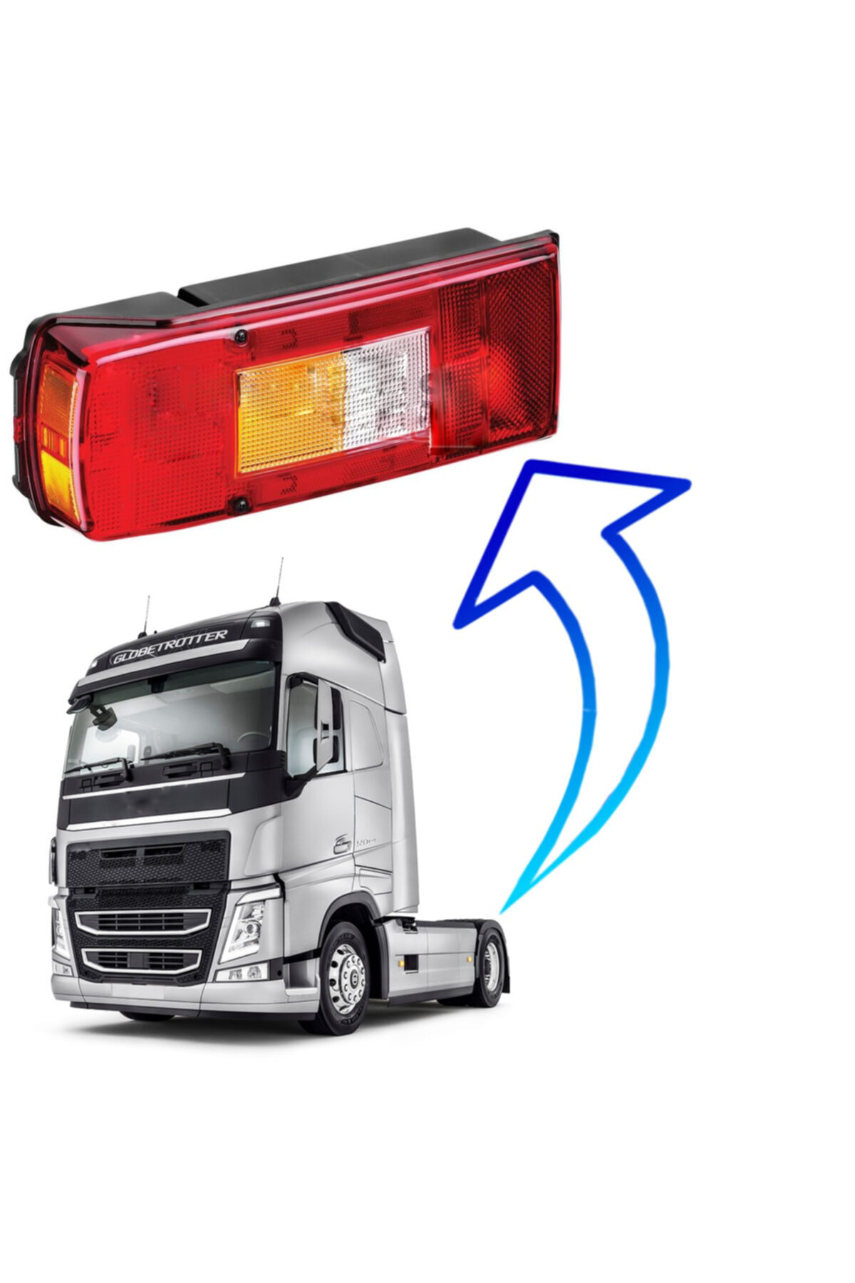 Marstech Volvo Fl-Fm-Fh Sağ Stop Lamba Yan Soketli (Schlemmer)