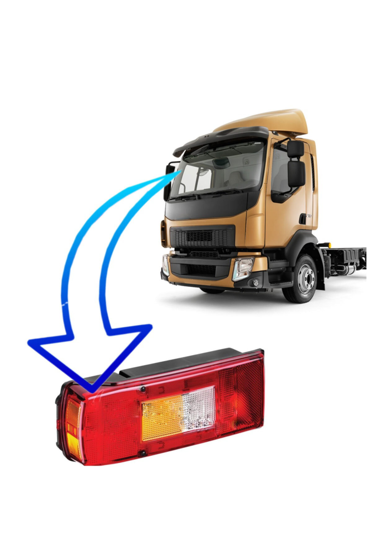 Marstech Volvo Fl-Fm-Fh Uyumlu Soketli Sol Arka Stop Lambası