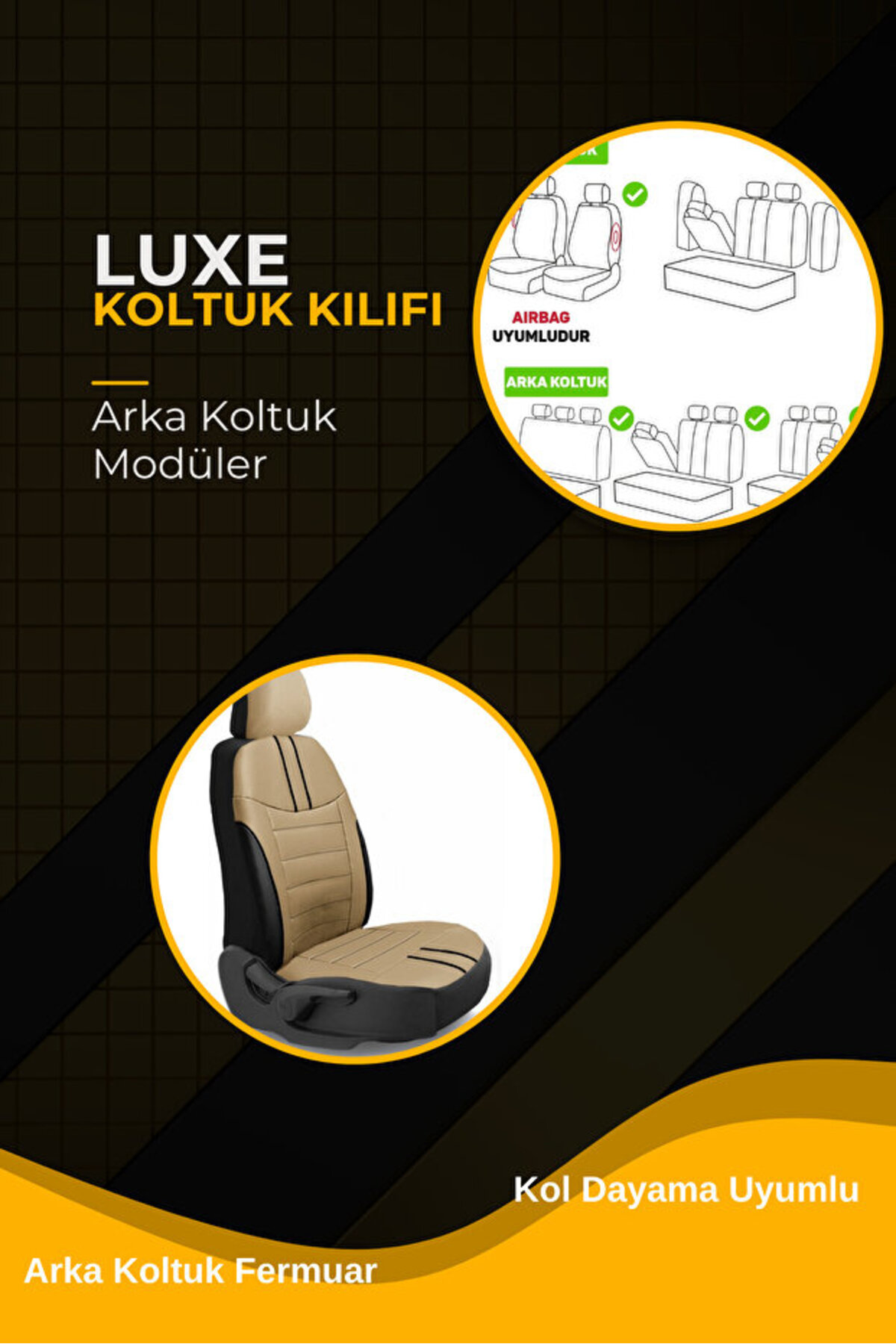 Volvo S-40 Sedan 2012-2016 Aracınıza Uyumlu Koltuk Kılıfı Luxe De