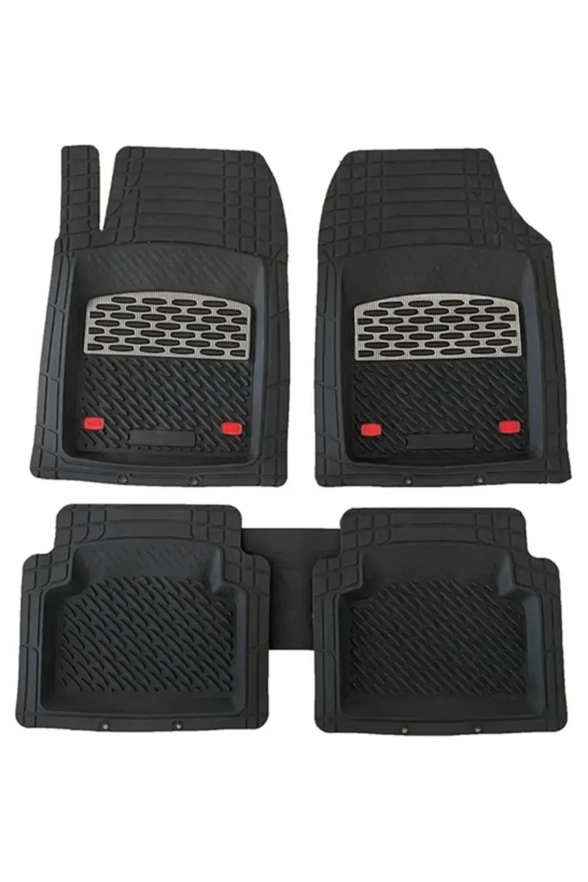 Volvo S40 1997 4 Cm Derin Havuzlu 5 Parça 3D Universal Oto Paspas Siyah-Gri