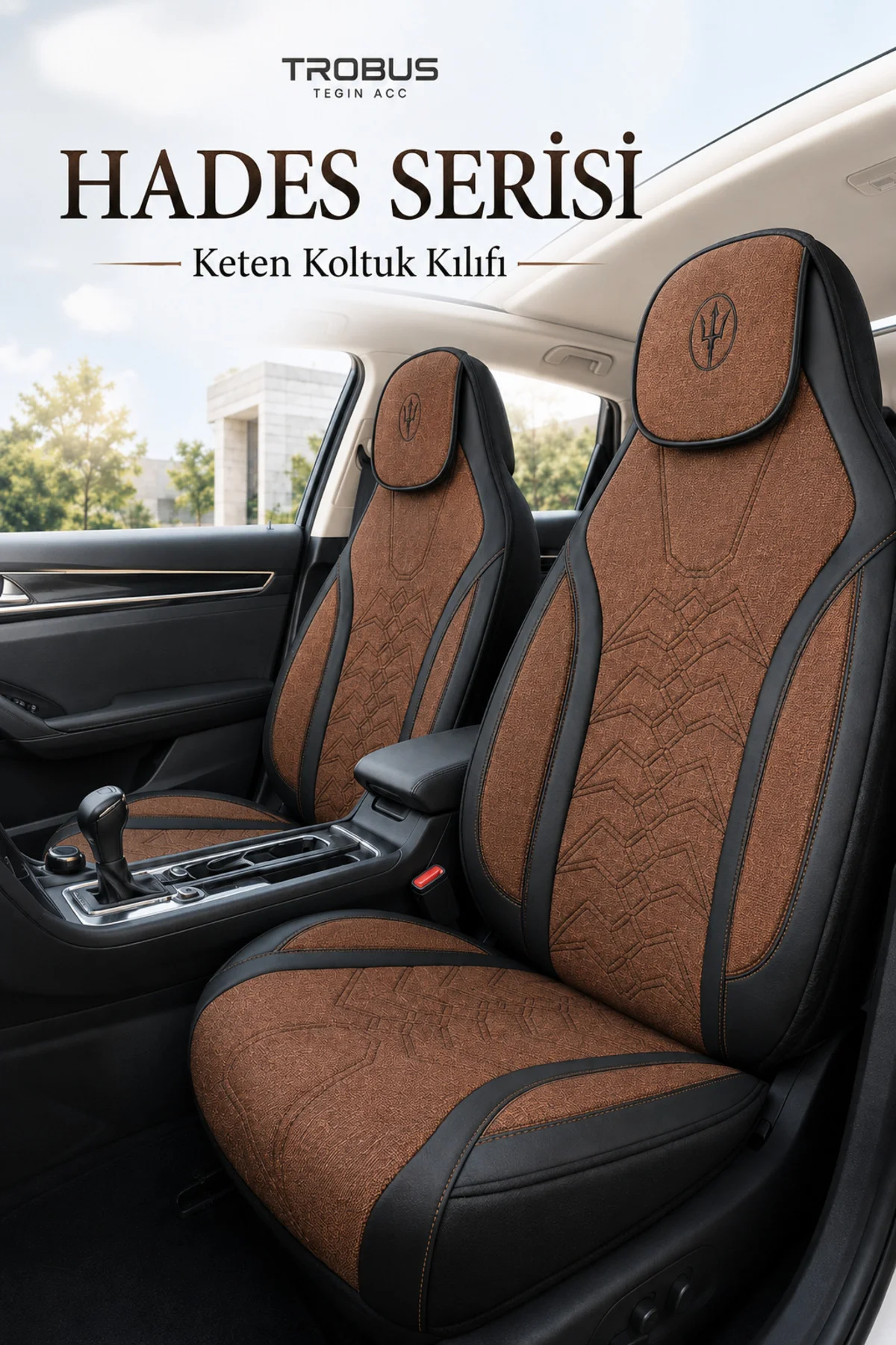 Volvo S40 2012-2016 Uyumlu Hades Serisi Keten Oto Koltuk Kılıfı Taba Siyah Fiyatı, Yorumları ve Özellikleri