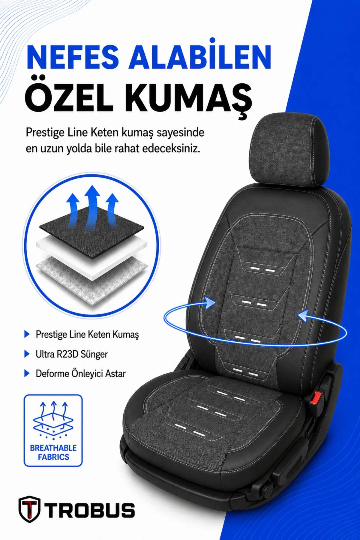 Volvo S40 2012-2016 Uyumlu Prestige Line Keten Serisi Oto Koltuk Kılıfı Füme Siyah Volvo S40 2012-2016 Uyumlu Prestige Line Keten Serisi Oto Koltuk Kılıfı Füme Siyah