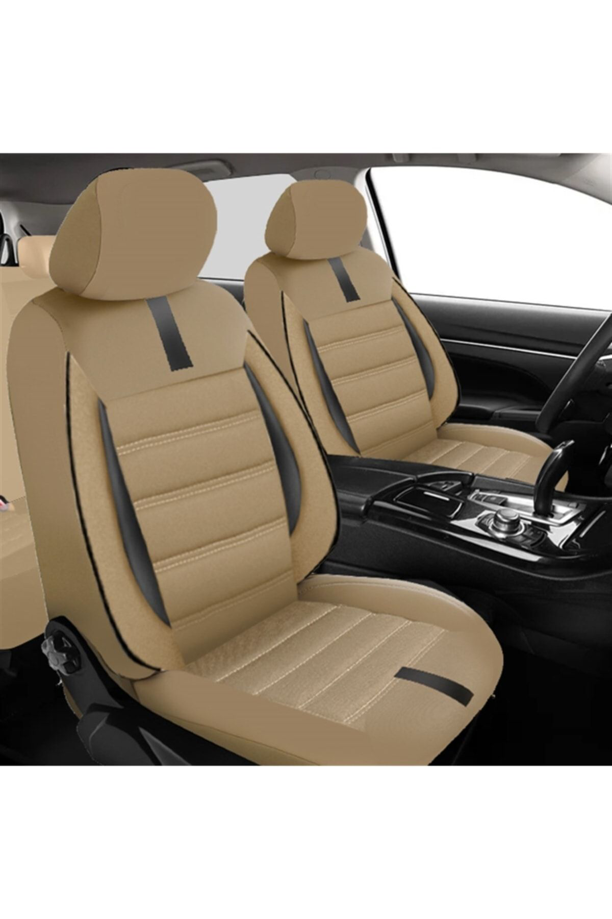 Volvo S60 Uyumlu Koltuk Kılıfı Mirage Serisi - Bej