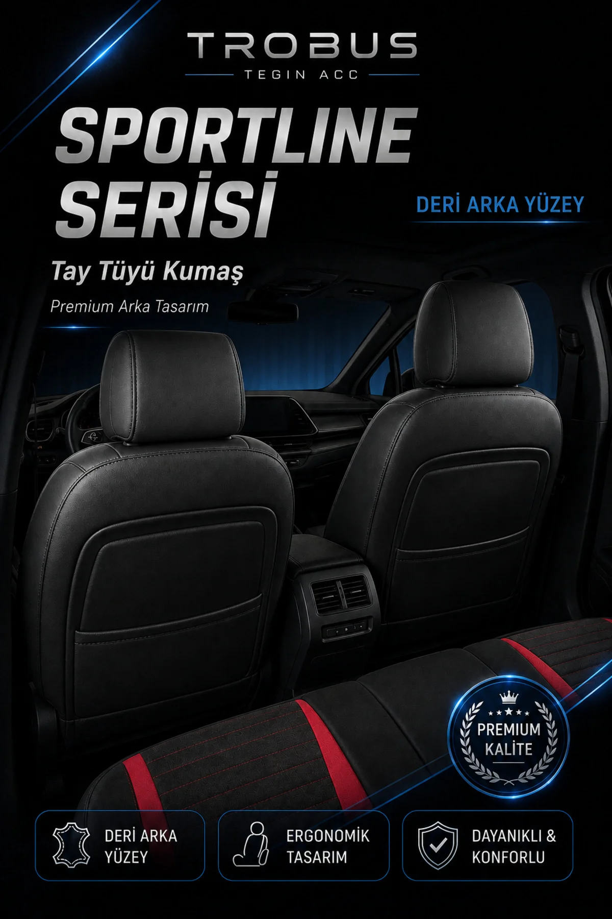 Volvo S70 1996 1997 1998 1999 2000 2001 Uyumlu Sportline Serisi Siyah Mavi Ortopedik Tay Tüyü Koltuk Kılıfı Fiyatı, Yorumları ve Özellikleri