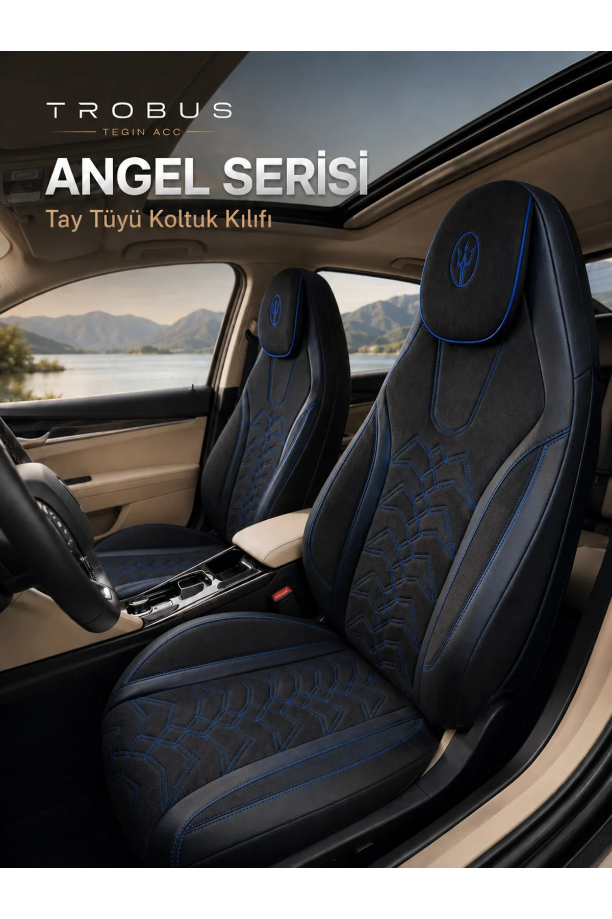 Volvo S70 1996-2001 Uyumlu Angel Serisi Tay Tüyü Koltuk Kılıfı Siyah Mavi Fiyatı, Yorumları ve Özellikleri