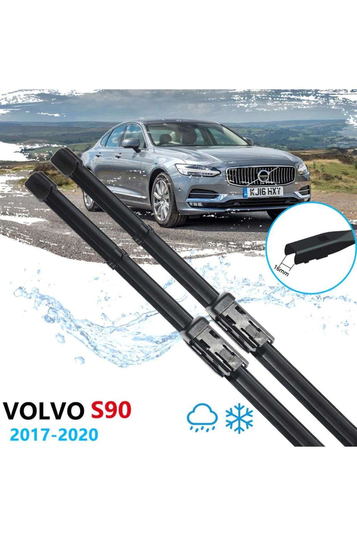 Volvo S90 Ön Cam Muz Silecek Takımı 2017--2020