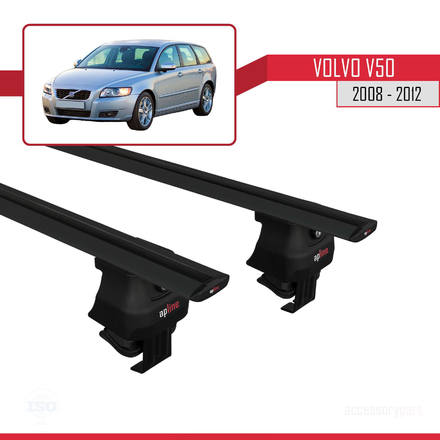 Volvo V50 2008-2012 Arası ile uyumlu ACE-4 Ara Atkı Tavan Barı Sİ