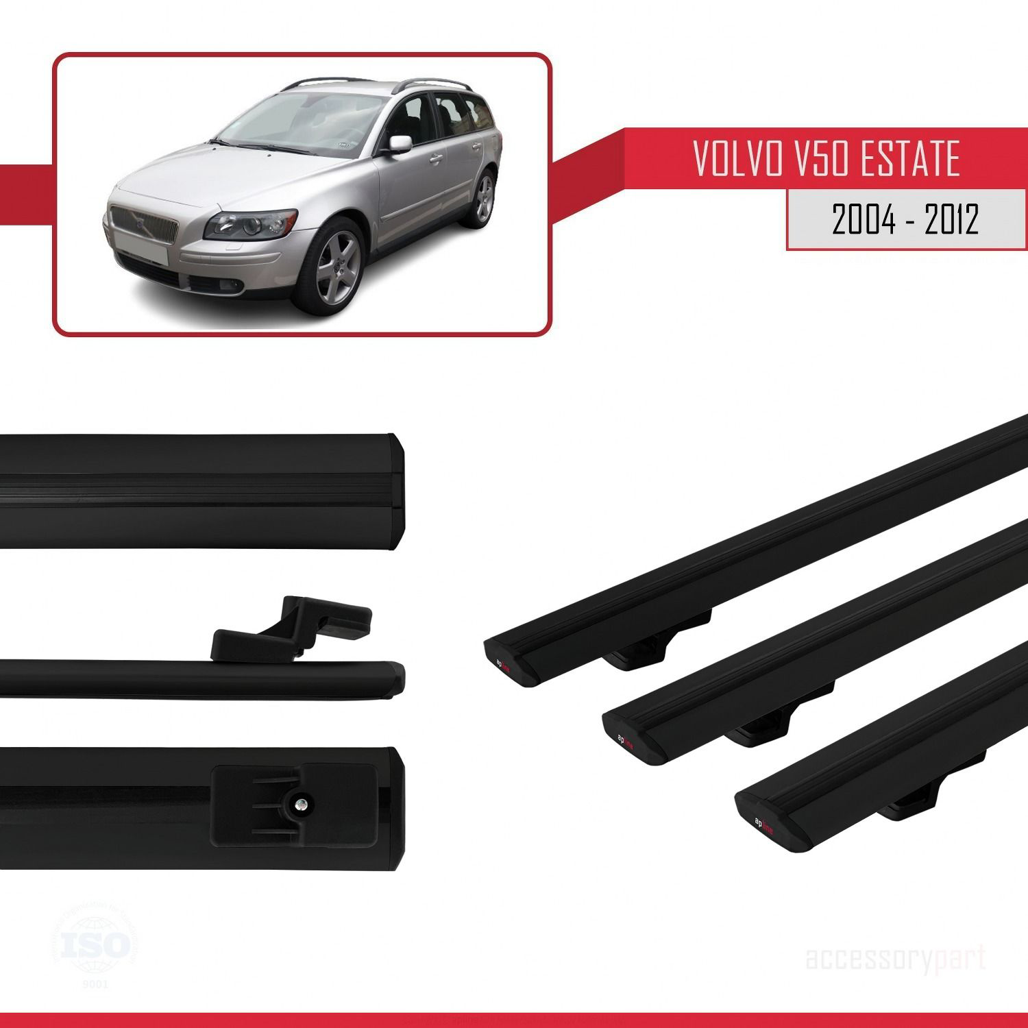 Volvo V50 Estate 2004-2012 Arası ile uyumlu Basic Model Ara Atkı 