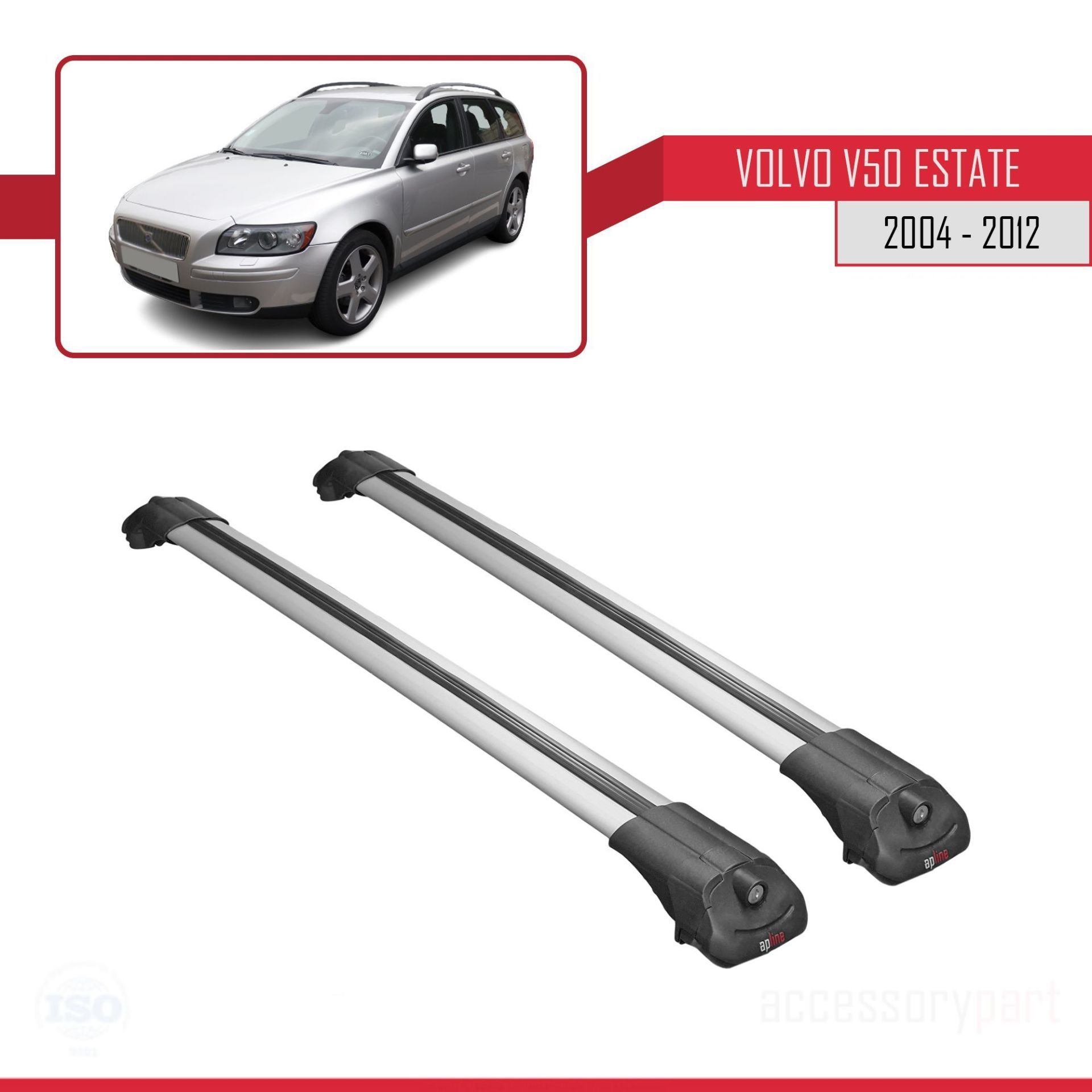 Volvo V50 Estate 2004-2012 Arası ile uyumlu ACE-1 Ara Atkı Tavan 