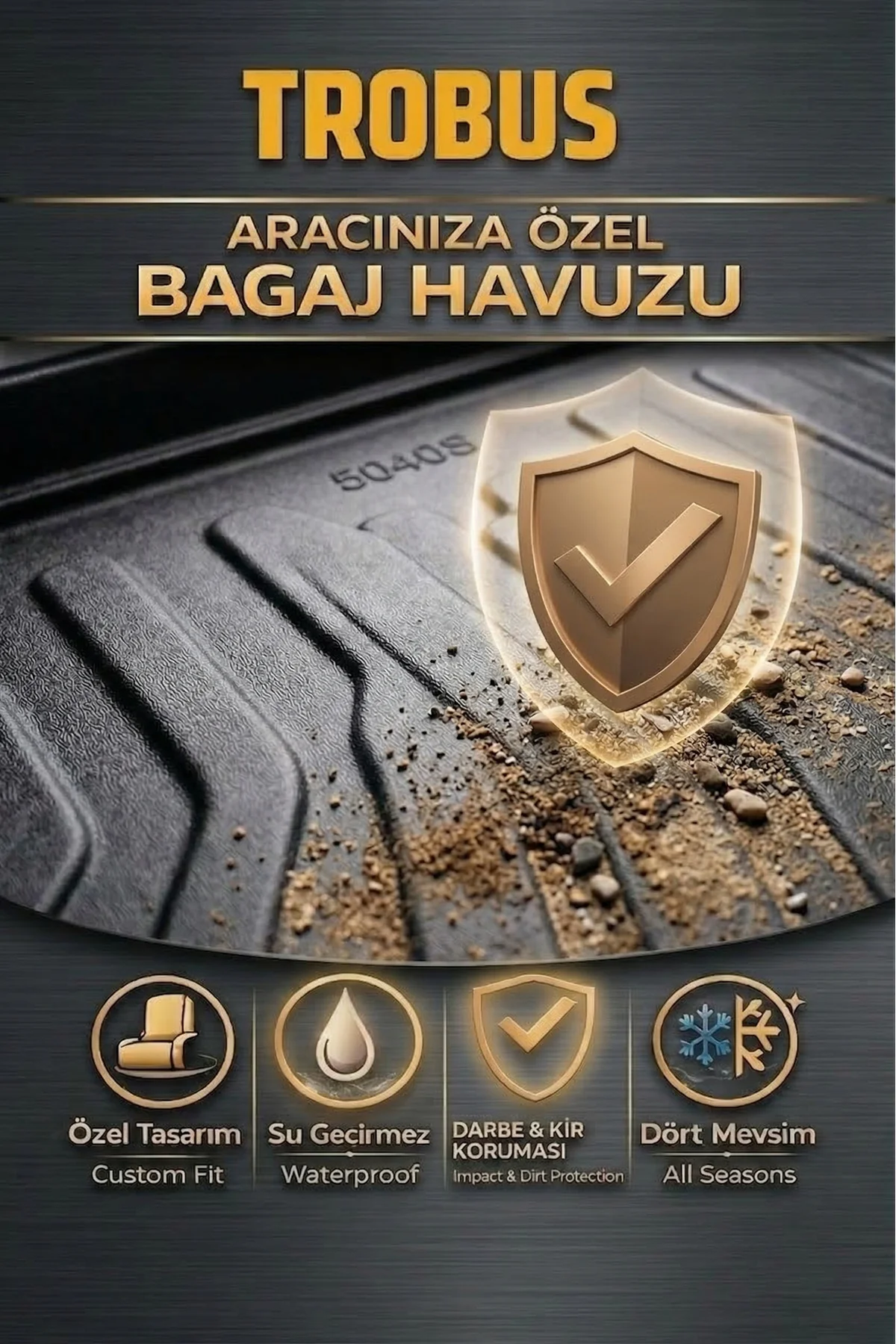 Volvo V60 2018 Sonrası Bagaj Manuel Siyah Bagaj Havuzu