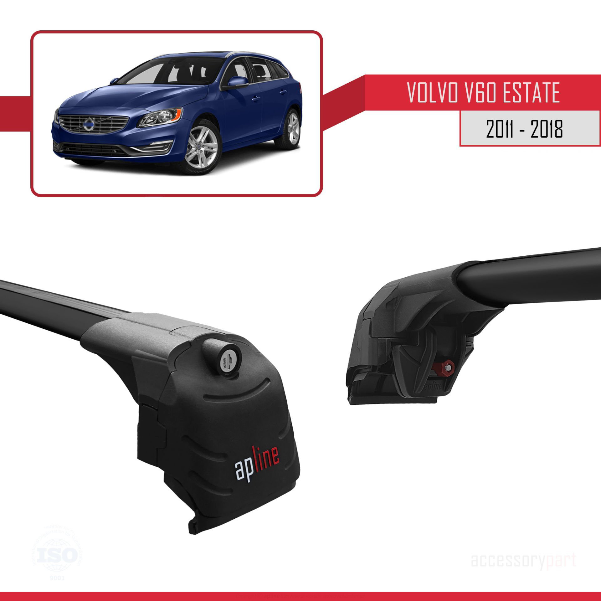 Volvo V60 ESTATE 2011-2018 Arası ile uyumlu ACE-2 Ara Atkı Tavan Volvo V60 ESTATE 2011-2018 Arası ile uyumlu ACE-2 Ara Atkı Tavan