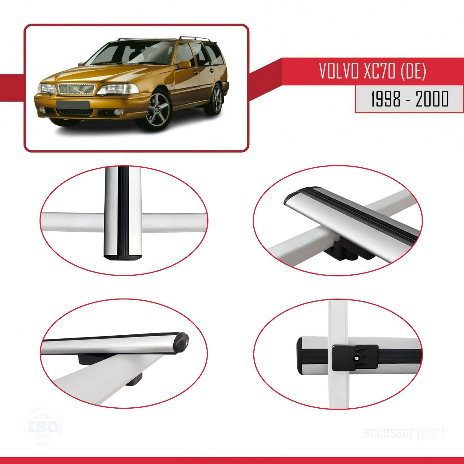 Volvo XC70 (DE) 1998-2000 Arası ile uyumlu Basic Model Ara Atkı T