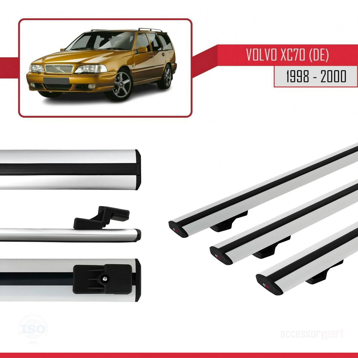 Volvo XC70 (DE) 1998-2000 Arası ile uyumlu Basic Model Ara Atkı T