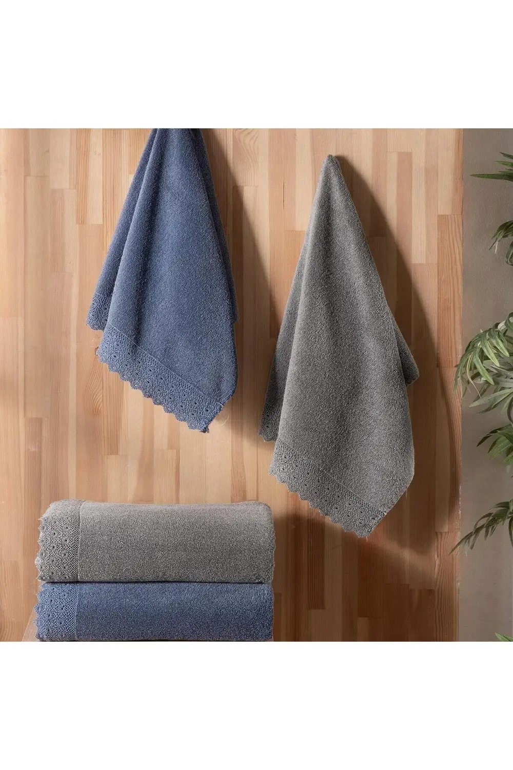 Vomera %100 Pamuk Havlu 50*90 cm Gri