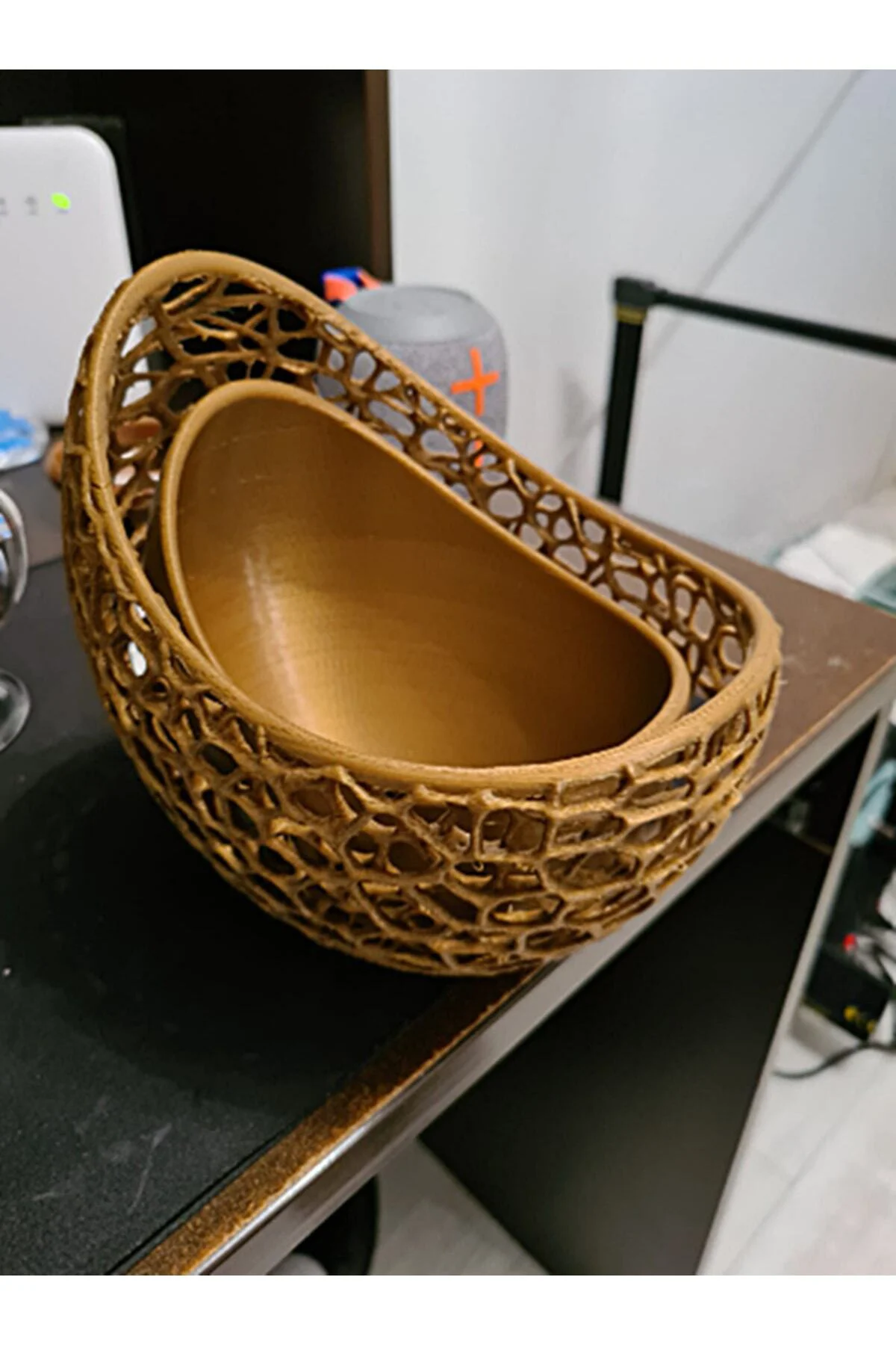 Voronoi Antik Gold Saksı 13 Cm Çap