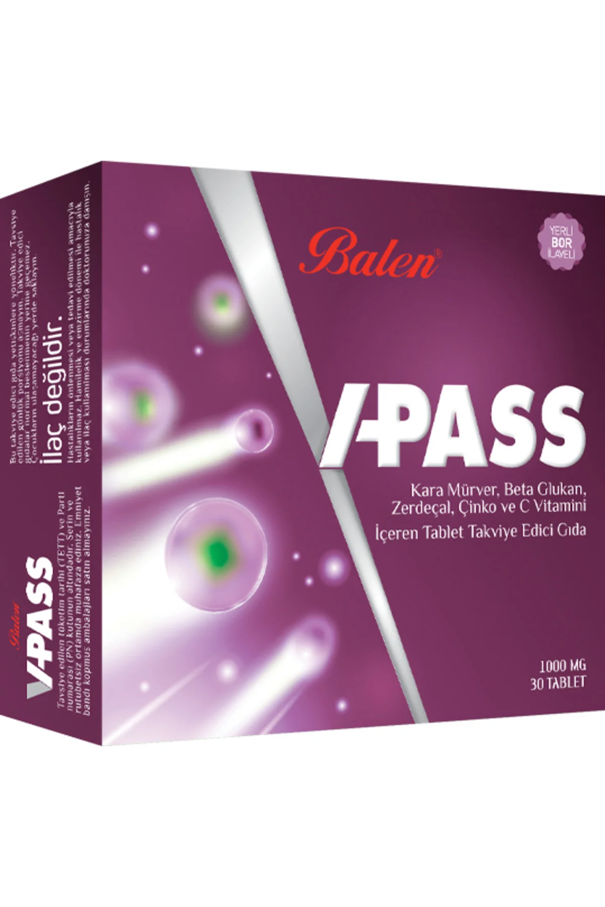 VPass Kara Mürver Beta Glukan Zerdeçal Çinko ve C Vitamini 1000 Mg 30 Tablet VPass Kara Mürver Beta Glukan Zerdeçal Çinko ve C Vitamini 1000 Mg 30 Tablet
