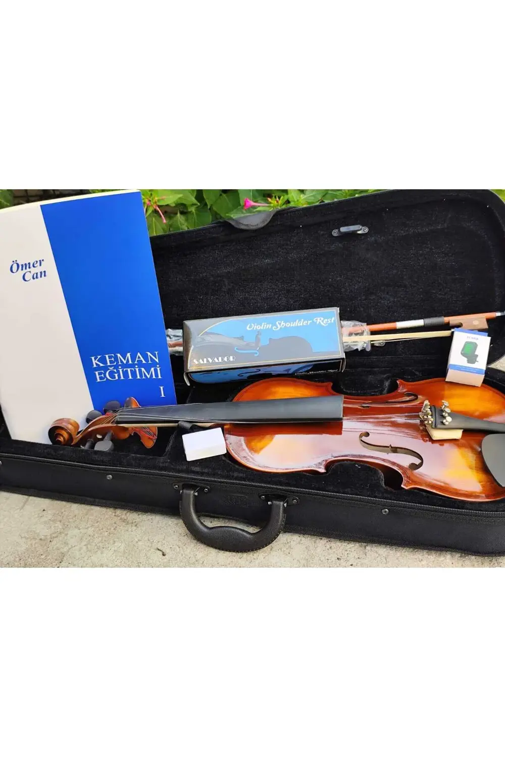 VR44120 - 4/4 Cilalı Keman Full Set (Metod Kitabı, Yastık,Reçine,