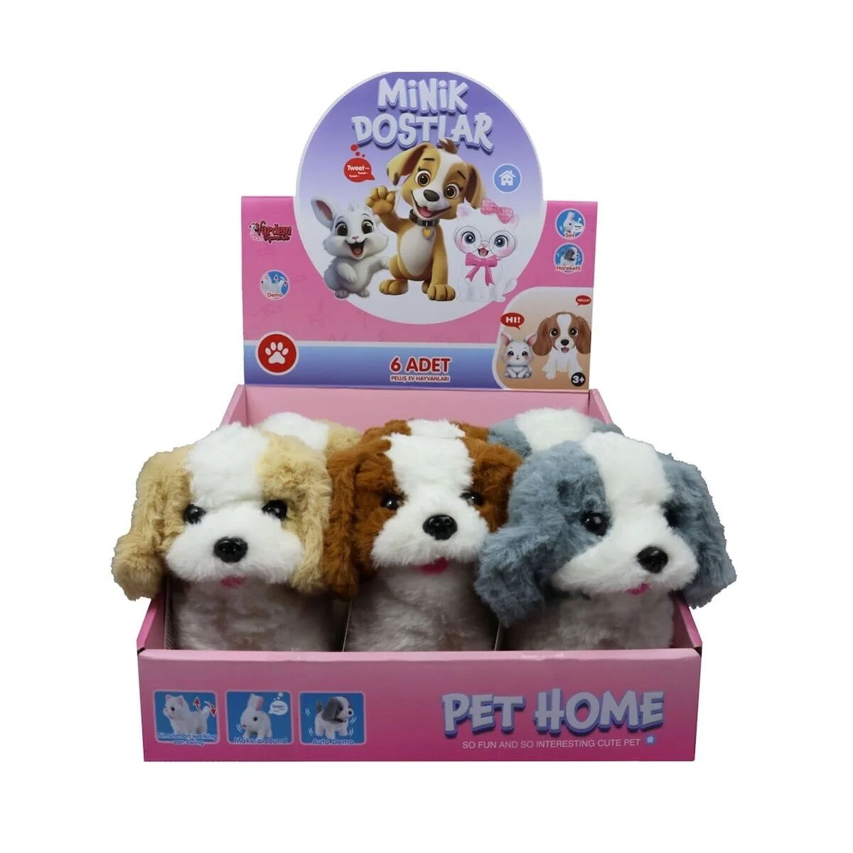 VRD10642 PELUŞ EVCİL KÖPEK (SESLİ VE(Belirtilen fiyat, tekli satış için adet fiyatıdır.)