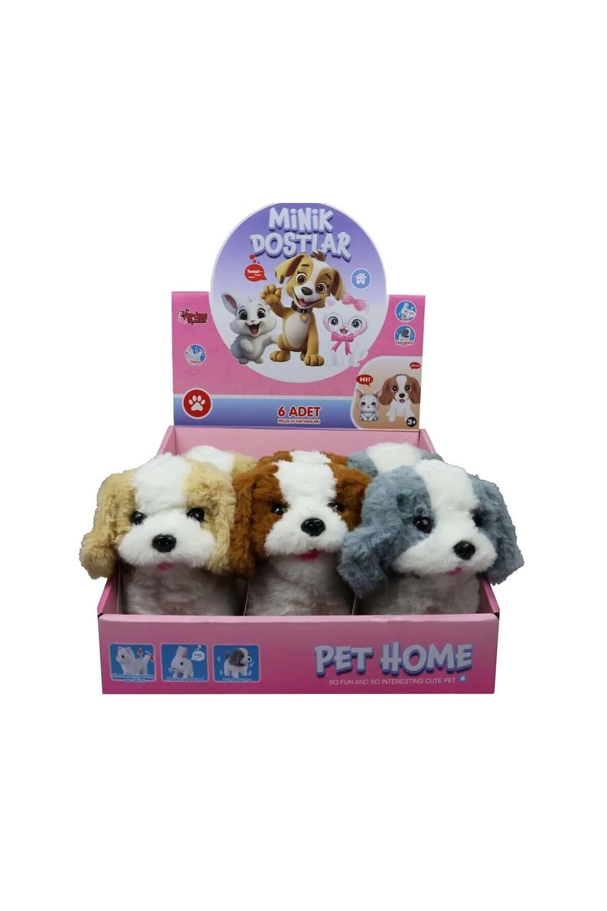 VRD10642 PELUŞ EVCİL KÖPEK (SESLİ VE(Belirtilen fiyat, tekli satış için adet fiyatıdır.)