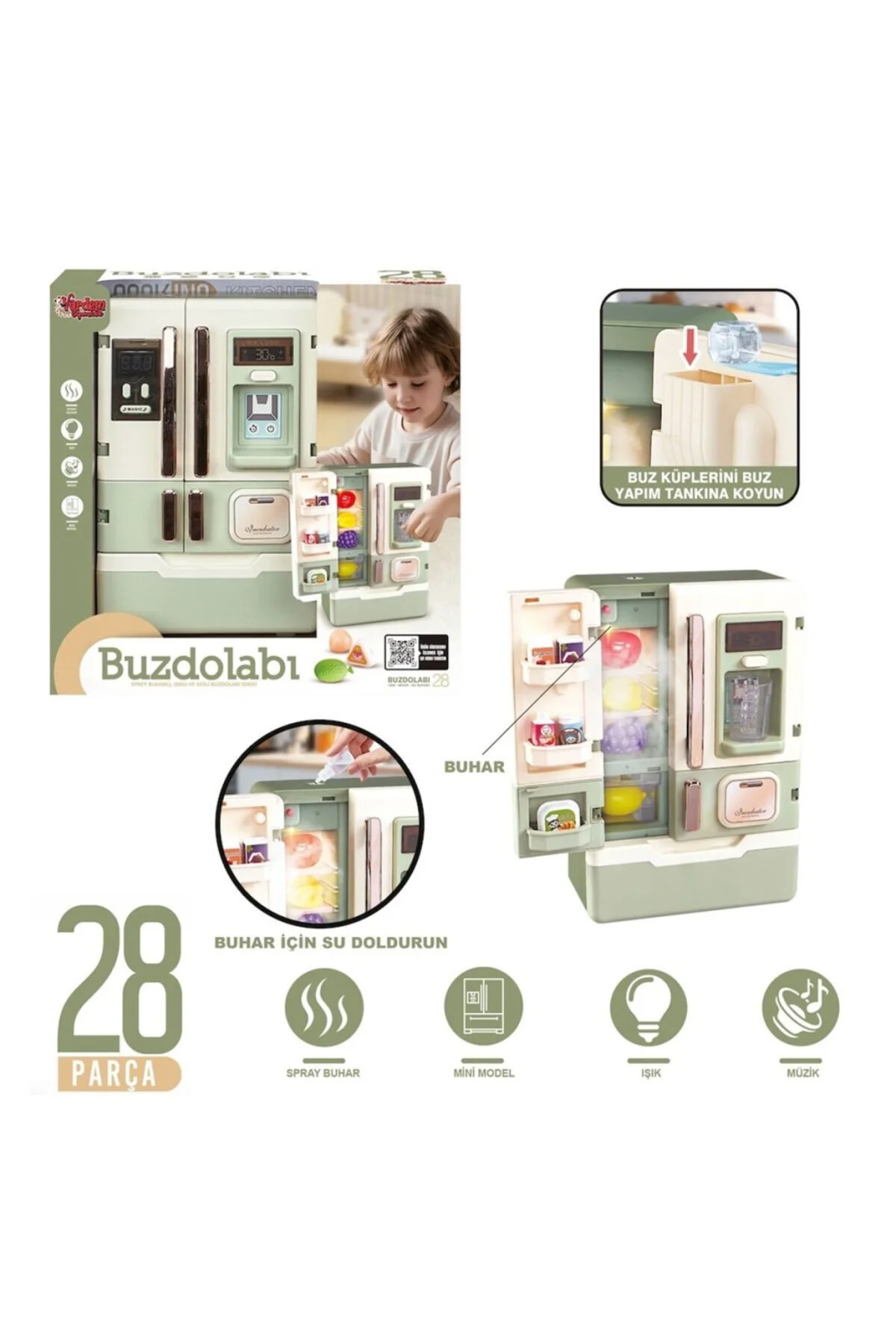 VRD10650 IŞIKLI VE SESLİ AKSESUARLI BUZDOLABI
