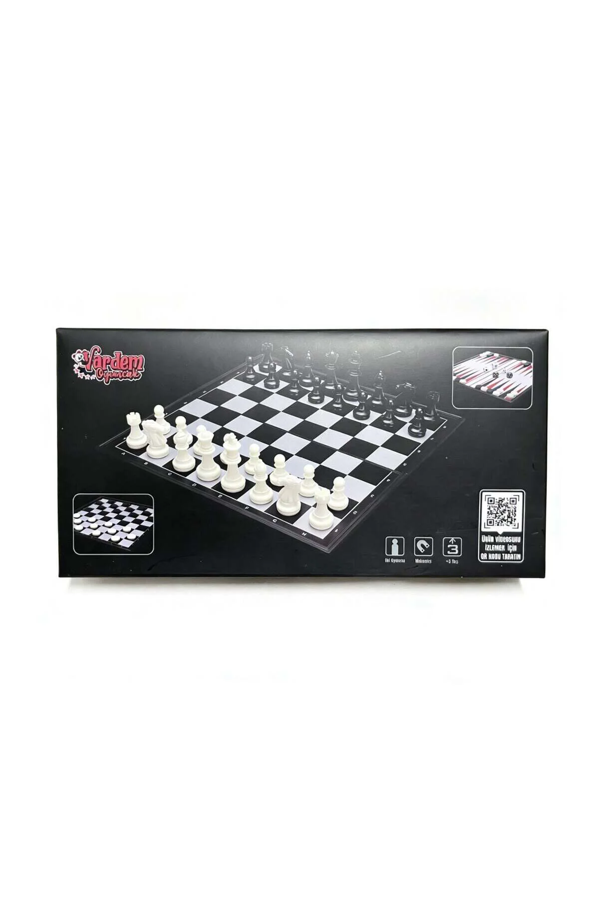 VRD10665 KATLANABİLİR SATRANC TAVLA VE DAMA SETİ