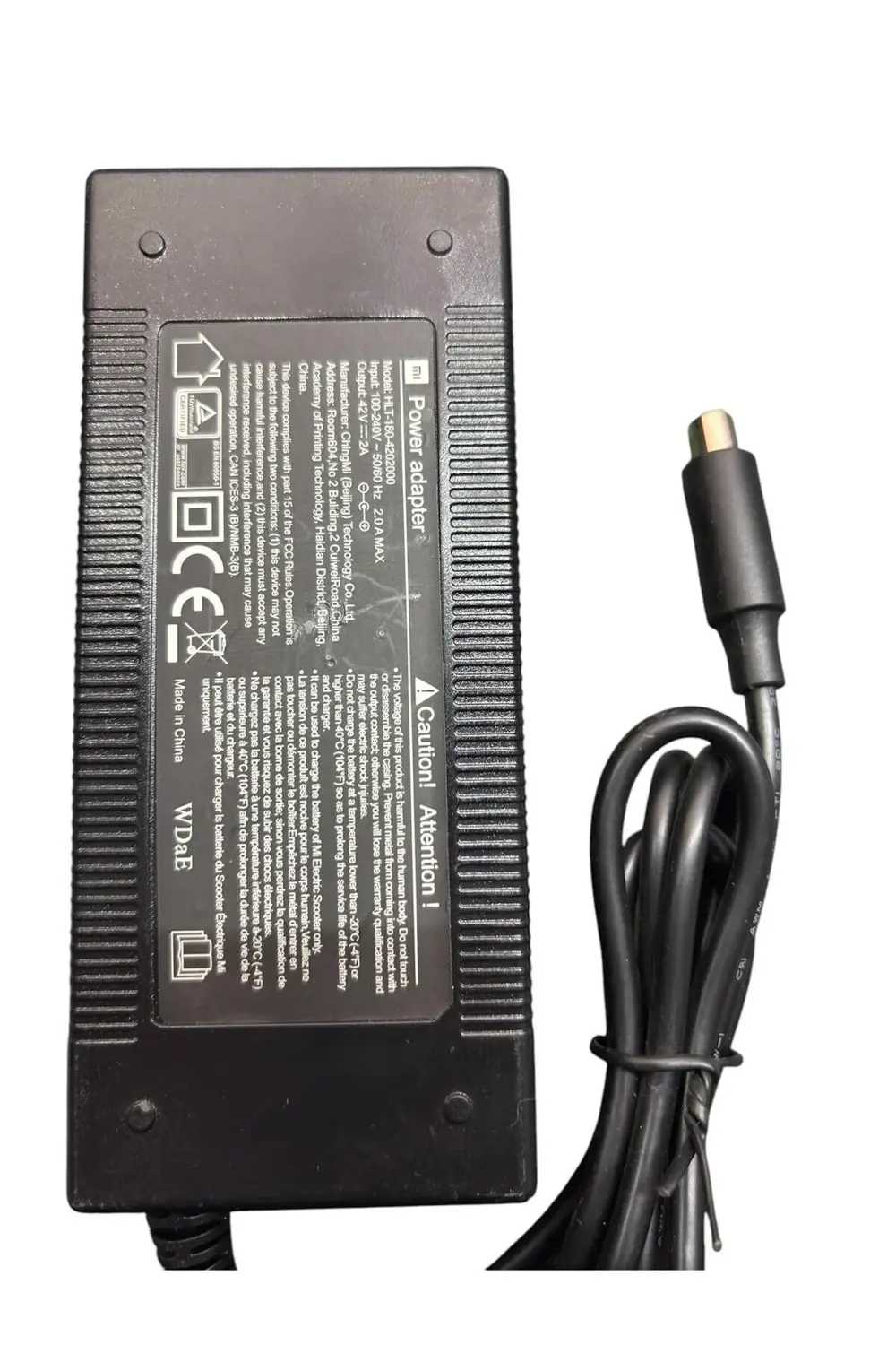 vt1 e-scooter şarj cihazı 42v 2a