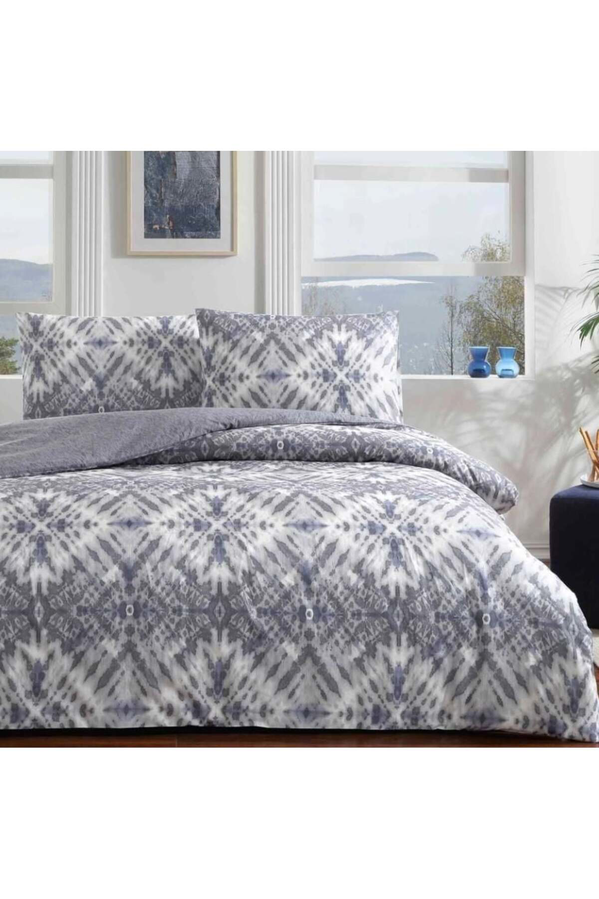 Nayss Vtaç Çift Kişilik Ranforce Nevresim Takımı Maviş Lacivert