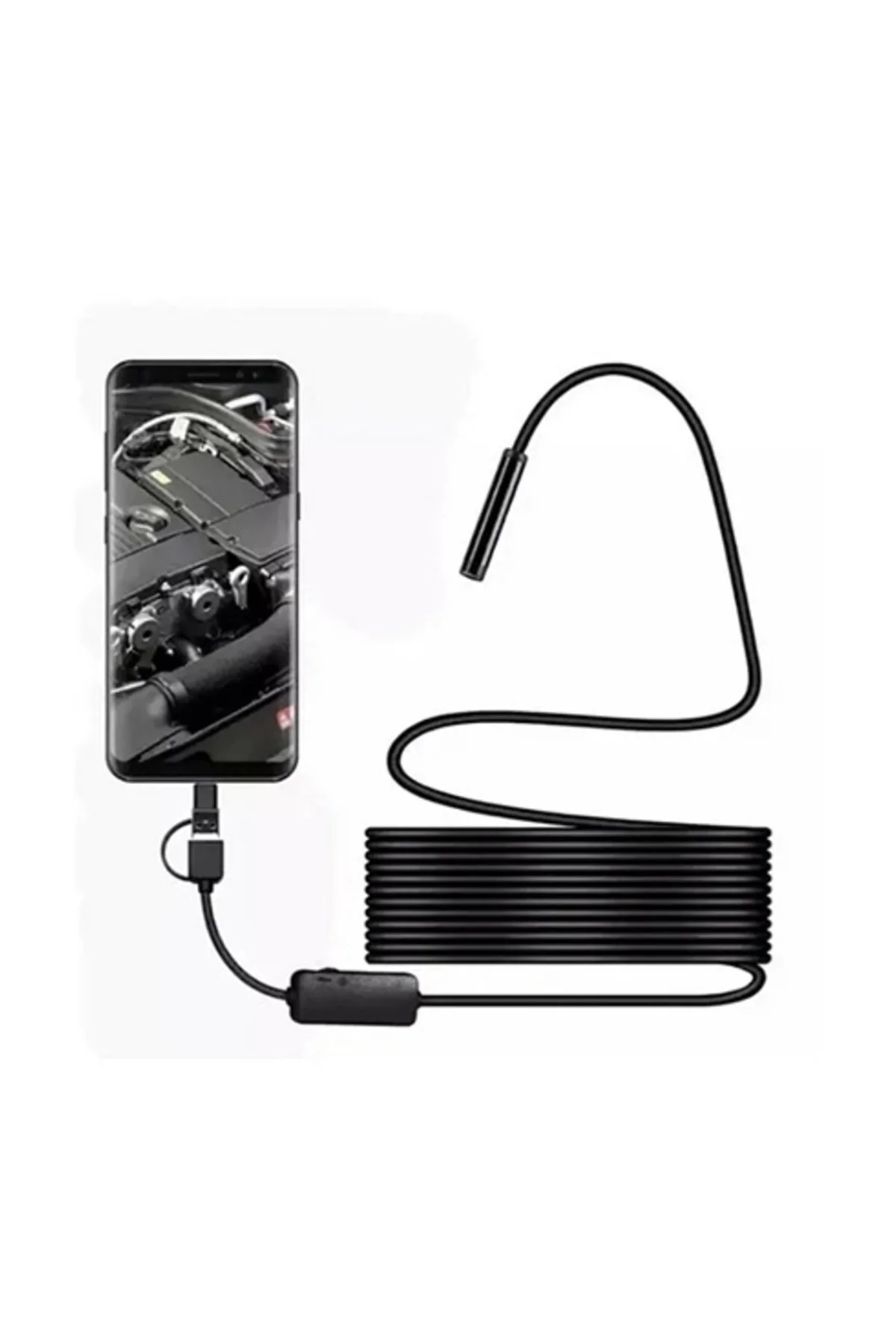 Vtn-02 Endoskop Yılan Video Kamera Led’li 2 Metre 7 Mm Sert Kablo
