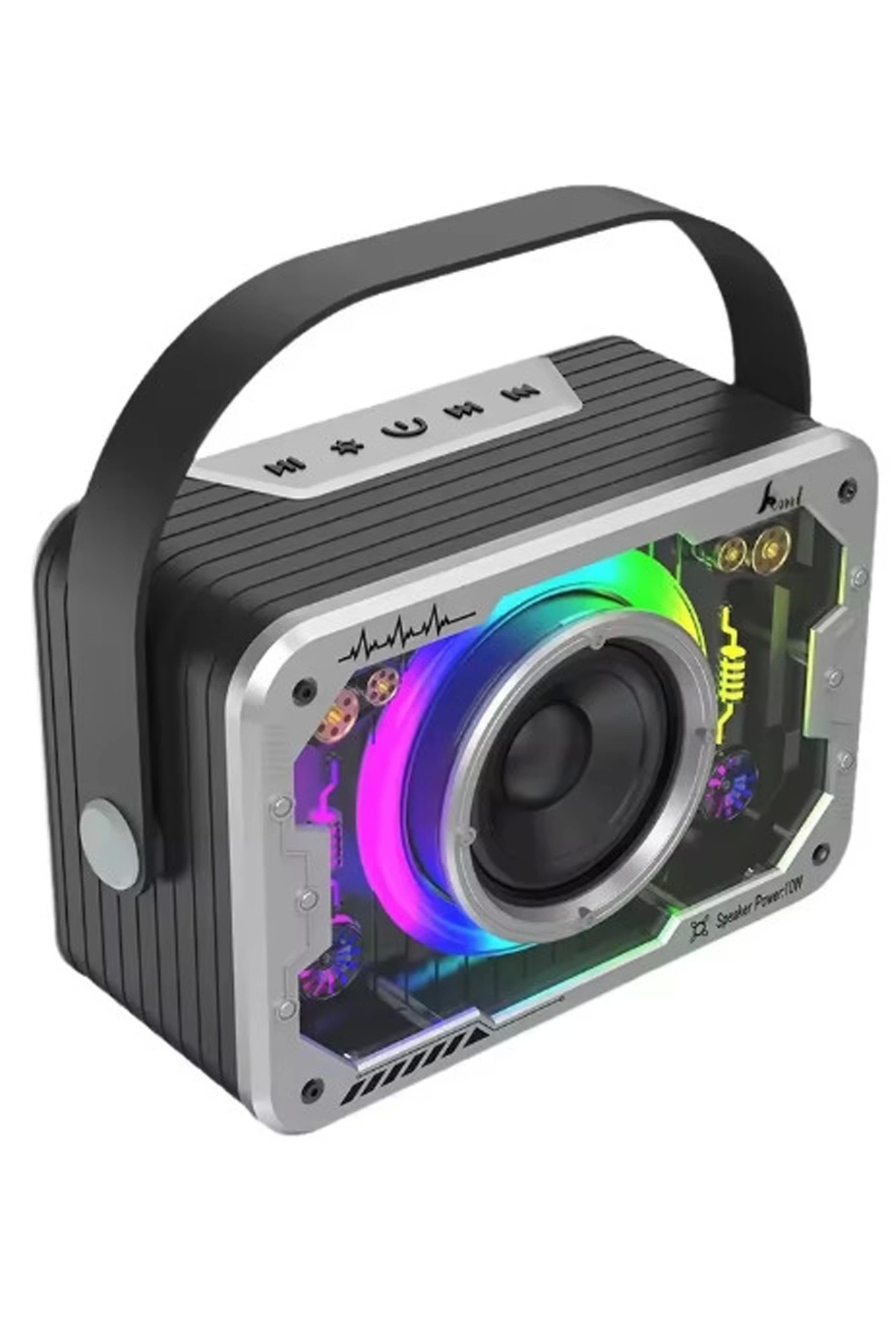 Butik Vtn-82 Taşınabilir Kablosuz İşıklı Bluetooth Hoparlör Ses Değişti
