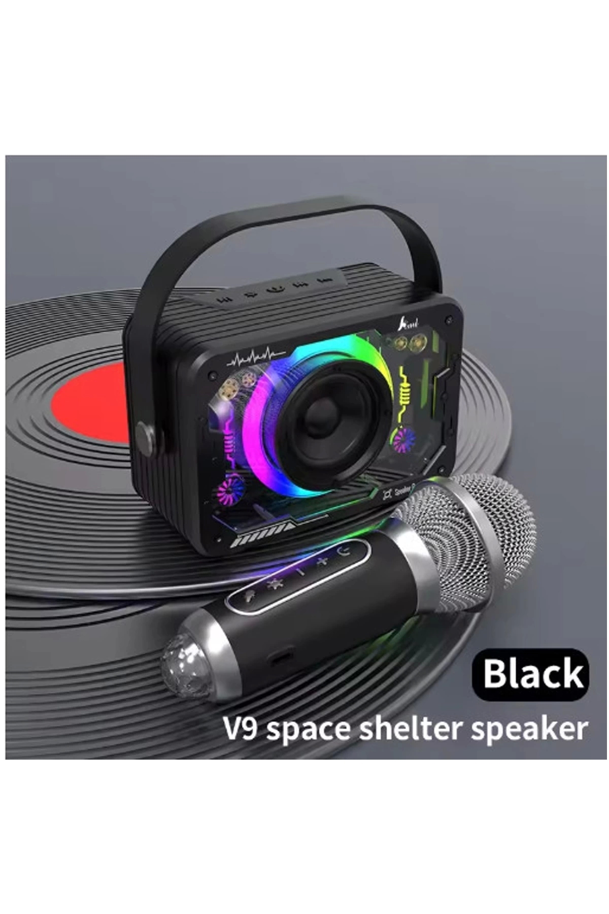 Butik Vtn-82 Taşınabilir Kablosuz İşıklı Bluetooth Hoparlör Ses Değişti