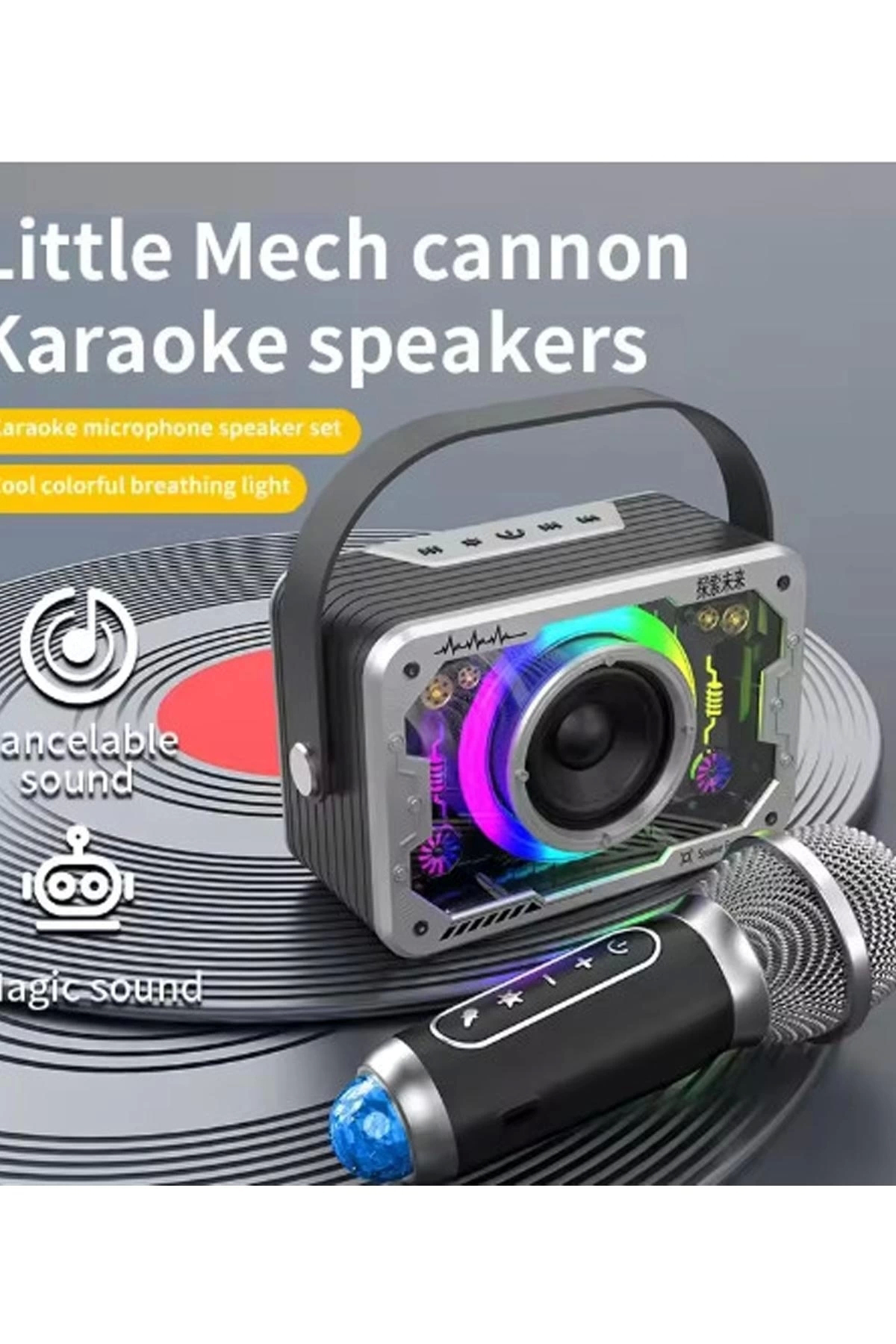 Butik Vtn-82 Taşınabilir Kablosuz İşıklı Bluetooth Hoparlör Ses Değişti