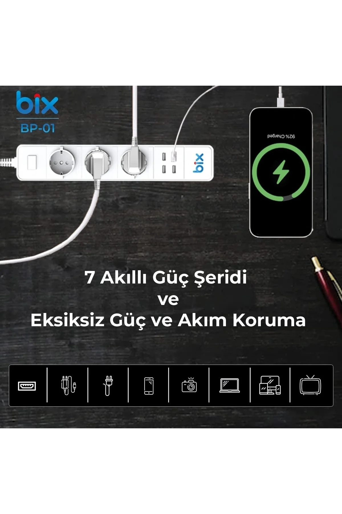 Vtn Bp-01 Wifi Yüksek Akım Korumalı Hızlı Şarj Özellikli Akıllı P