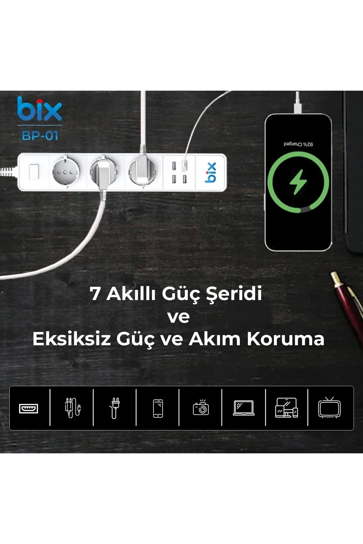 Vtn Bp-01 Wifi Yüksek Akım Korumalı Hızlı Şarj Özellikli Akıllı Priz - Görsel 4