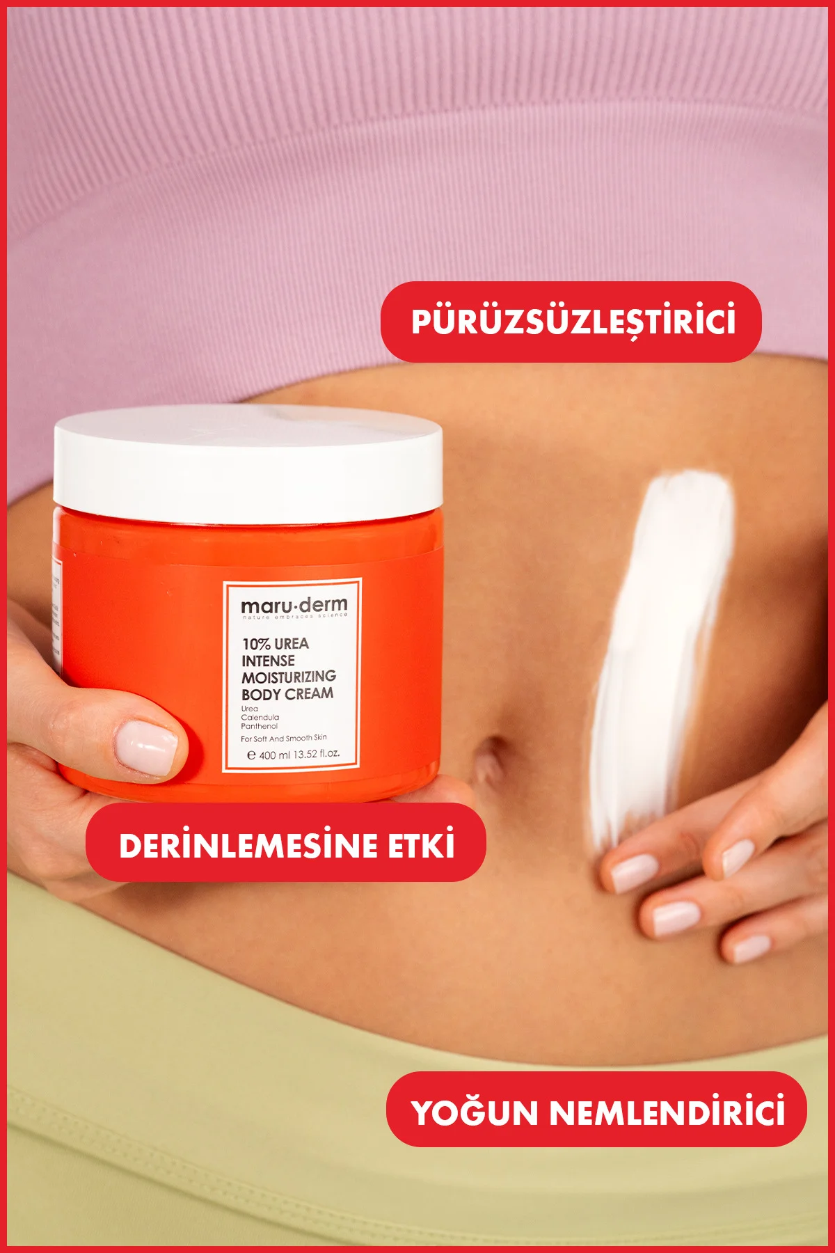 Vücut Kremi | %10 Urea (ÜRE) Yoğun Nemlendirici Vücut Kremi 400 m