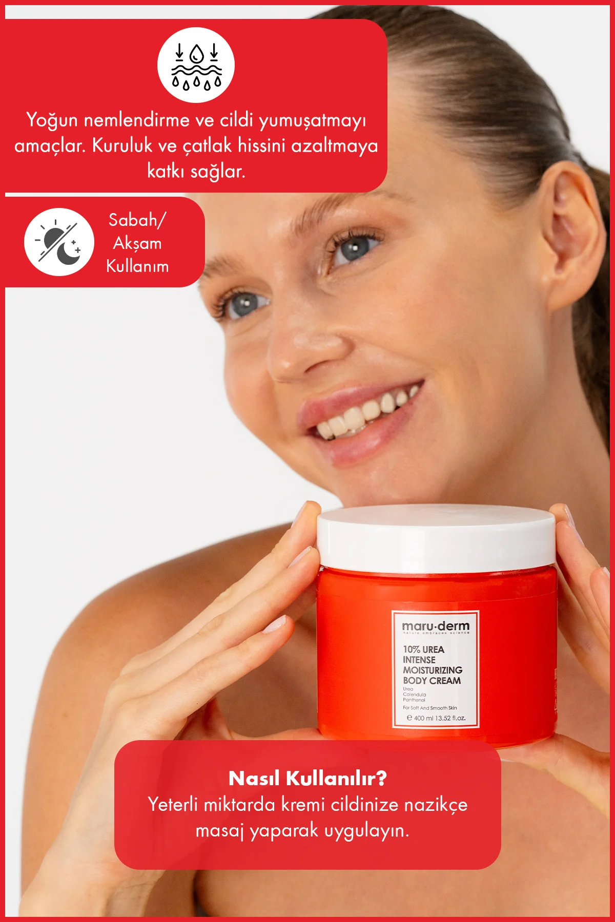 Vücut Kremi | %10 Urea (ÜRE) Yoğun Nemlendirici Vücut Kremi 400 m