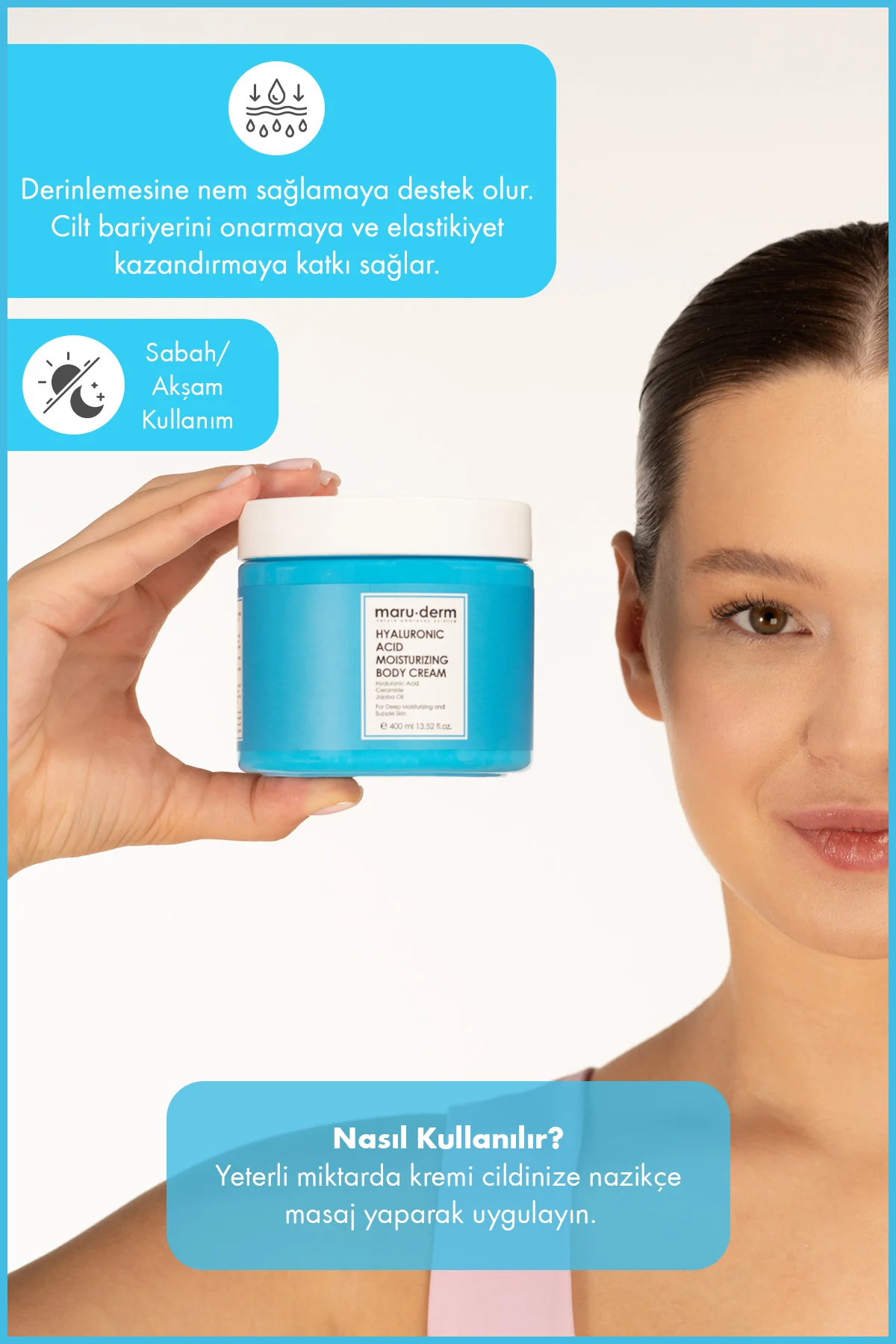 Vücut Kremi | Hyalüronik Asit Nemlendirici Vücut Kremi 400 ml