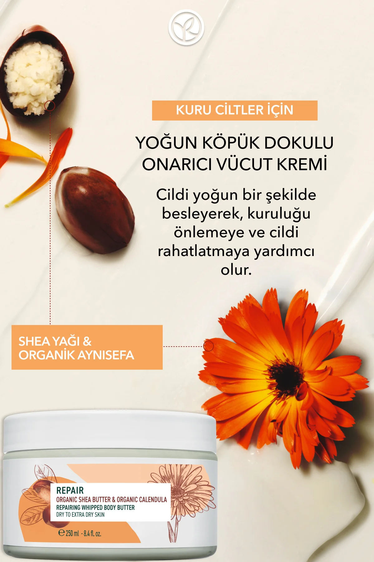 Vücut Kremi - Kuru Ciltler - Onarıcı Besleyici Yoğun Dokulu / Rep