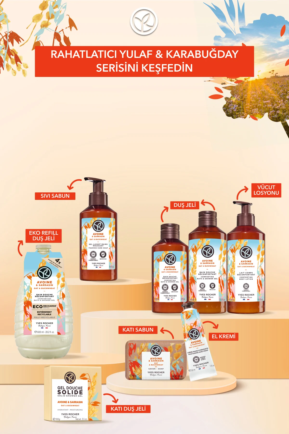 Vücut Losyonu - Nemlendirici Besleyici Rahatlatıcı Yulaf & Karabuğday -Vegan-390ml