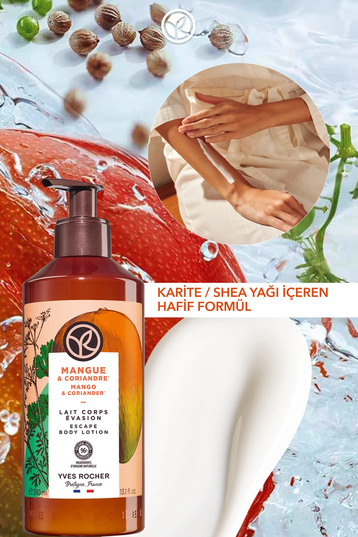 Vücut Losyonu - Nemlendirici Besleyici Canlandırıcı Mango Kişniş 