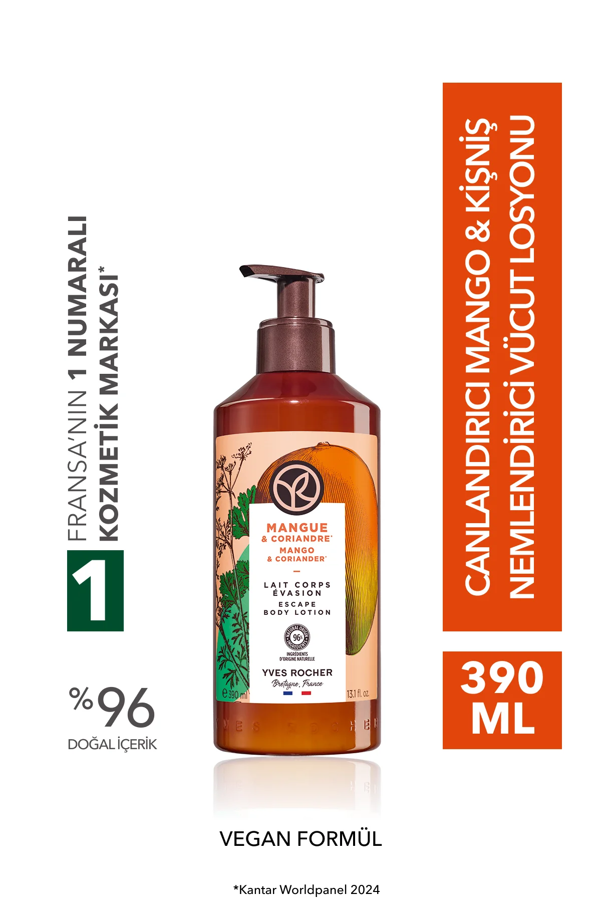 Vücut Losyonu - Nemlendirici Besleyici Canlandırıcı Mango Kişniş 