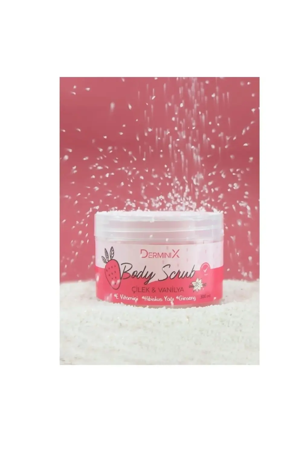 Vücut Peelingi Body Scrub Çilekli Ve Vanilyalı 300 Ml