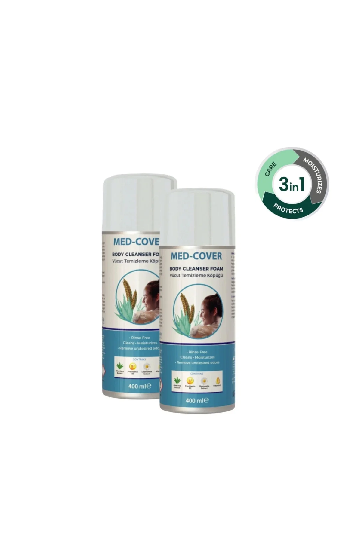 Vücut Temizleme Köpüğü Aerosol 400 ml x 2 adet Vücut Temizleme Köpüğü Aerosol 400 ml x 2 adet