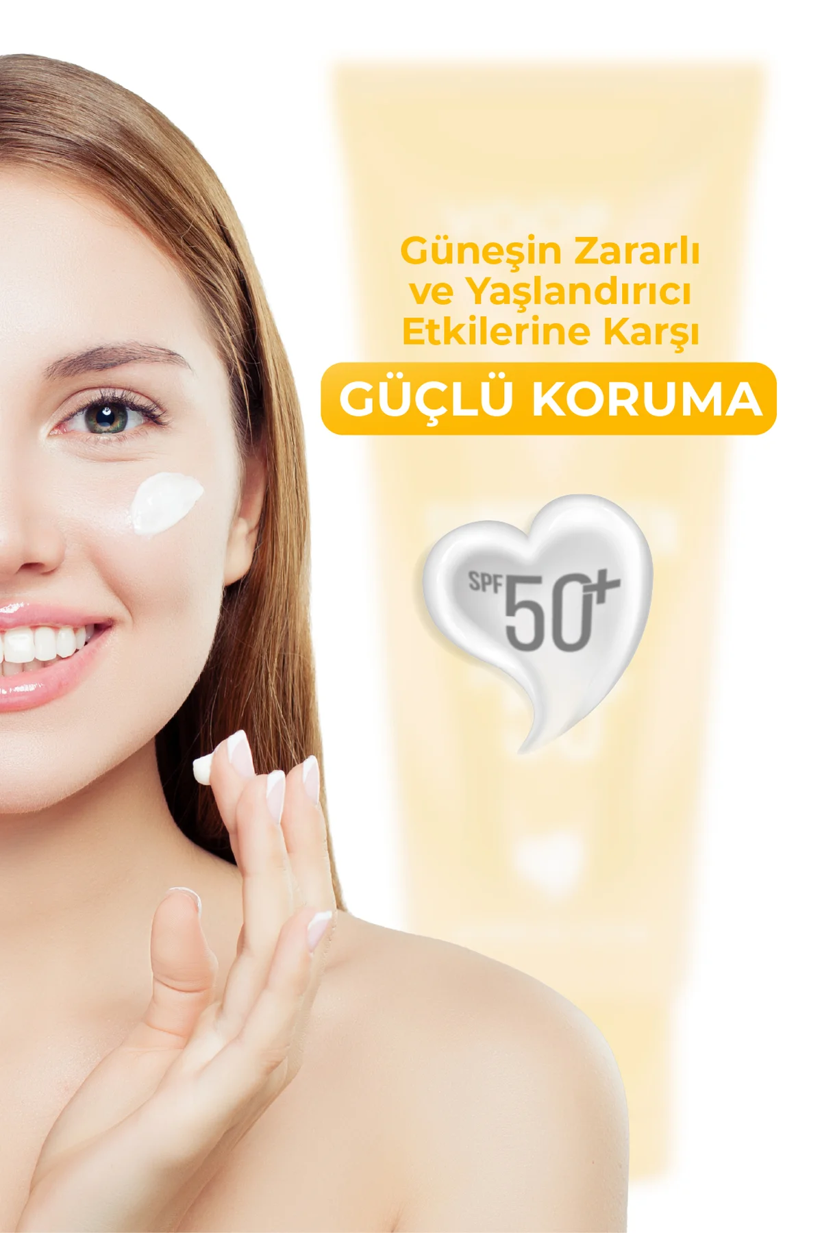 Vücut & Yüz Güneş Kremi Çok Yüksek Koruma 50 Spf - 100 ml | Hyaluronic Asit & Aloe Vera