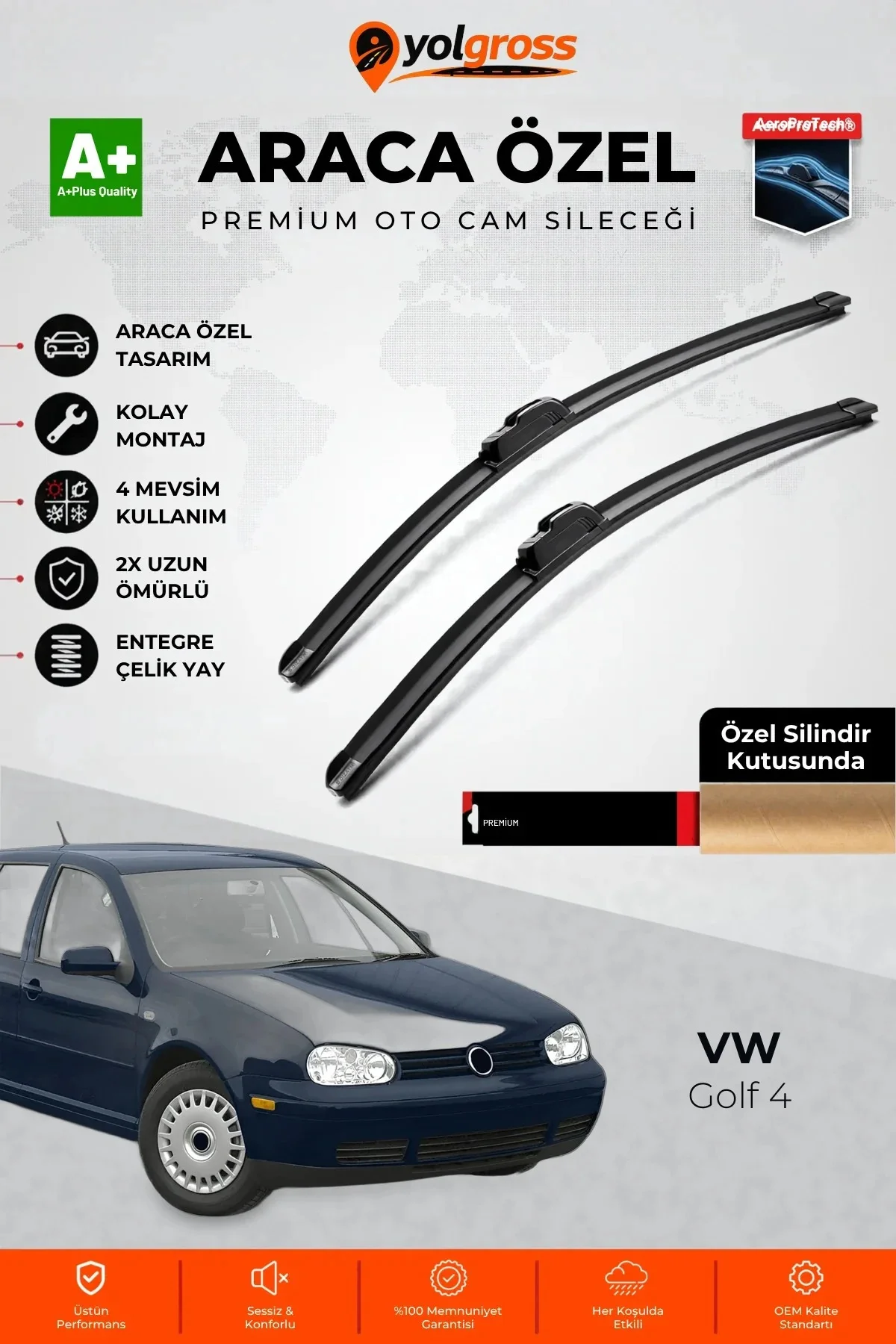 VW Golf 4 Ön Cam Silecek Seti 1998-2002 Premium Araca Özel 53-48 Cm A+ Kalite VW Golf 4 Ön Cam Silecek Seti 1998-2002 Premium Araca Özel 53-48 Cm A+ Kalite