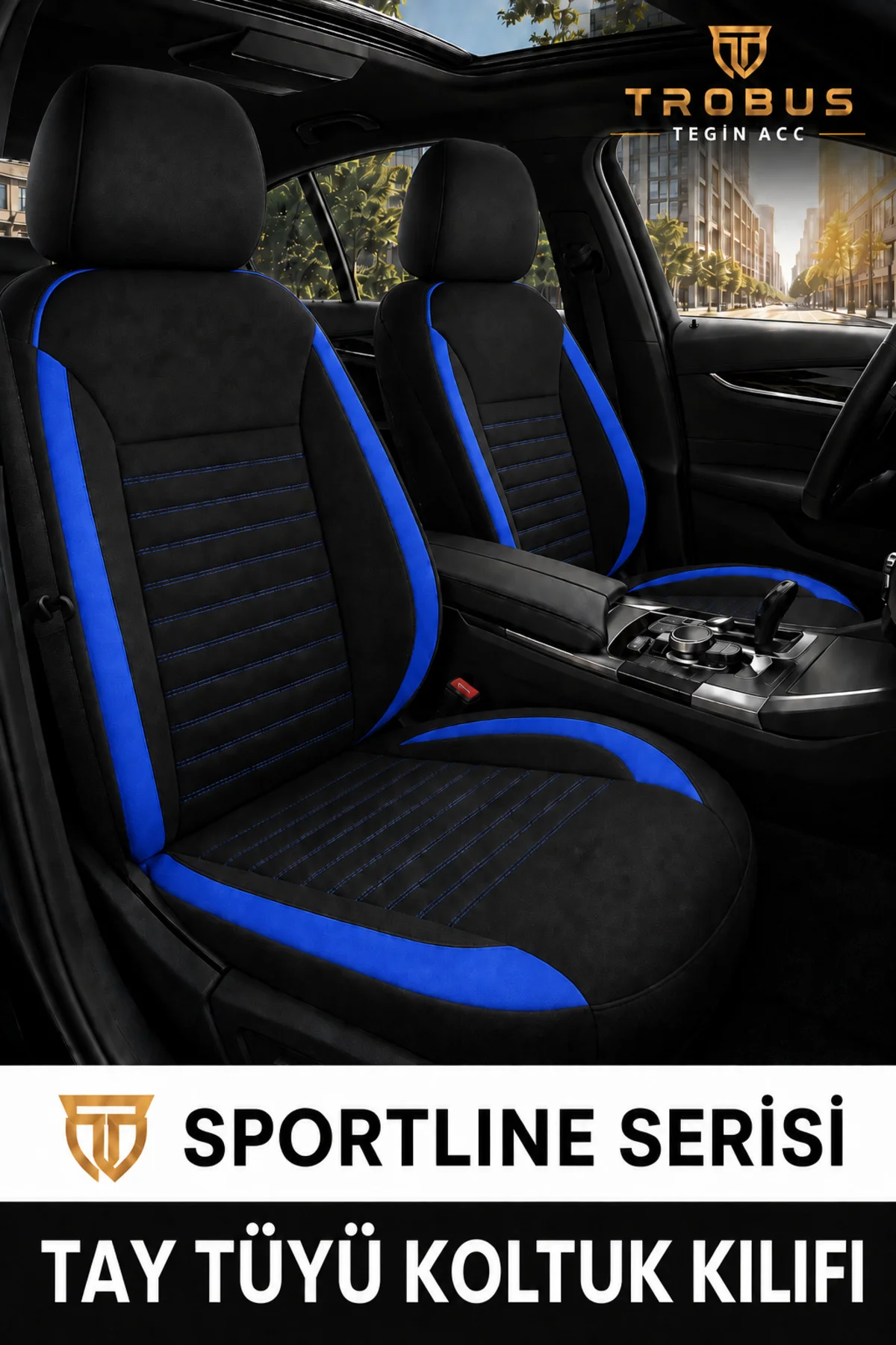 VW Golf 7 Kasa 2013-2020 Uyumlu Sportline Serisi Siyah Mavi Ortopedik Tay Tüyü Koltuk Kılıfı Fiyatı, Yorumları ve Özellikleri