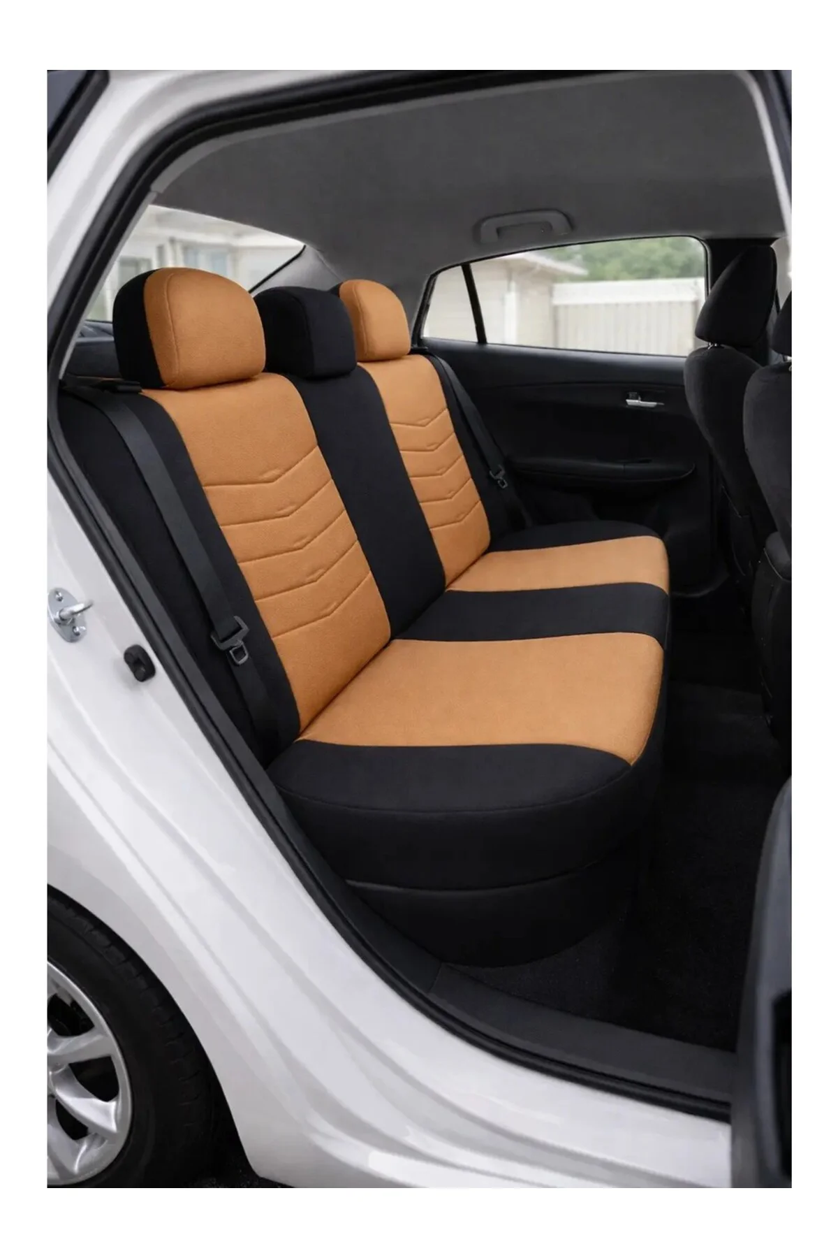 VW Passat B6 2005-2011 Uyumlu Verona Serisi Raşel Taba Siyah Koltuk Kılıfı