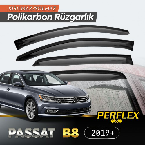 Woody Sofia Vw Passat B8 2019+ Cam Rüzgarlığı V2 Düz