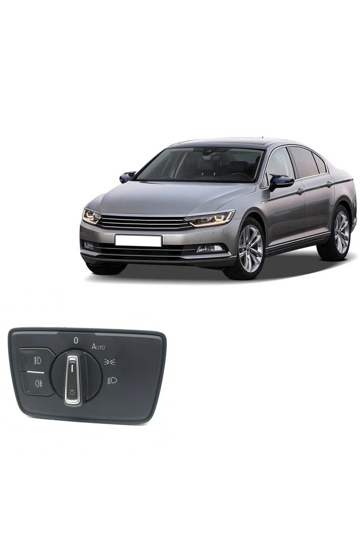 Vw Passat B8 Krom Far Anahtarı Otoamtik Devreli 4pin 2014 Üzeri U