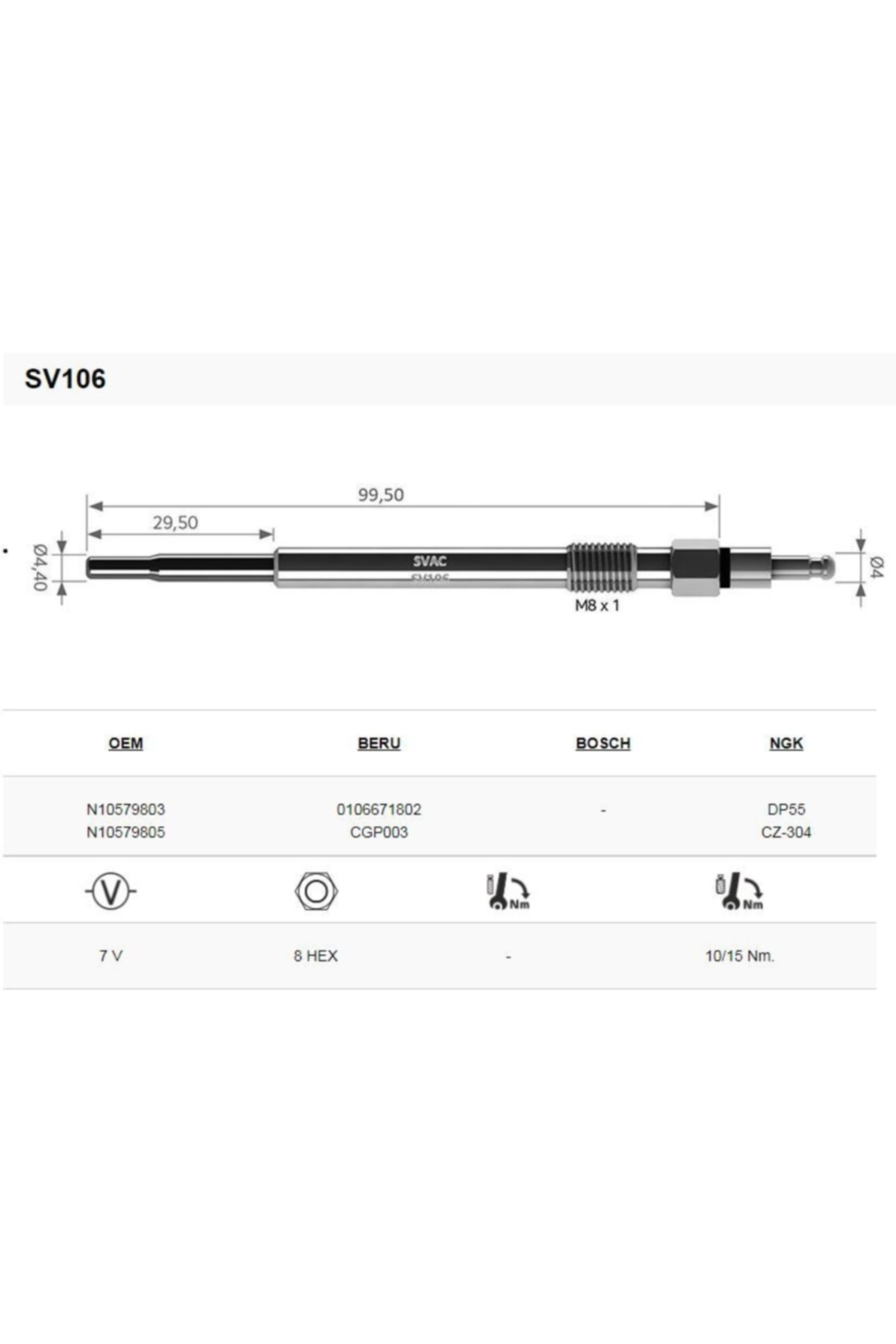 Svac Vw Passat Bkp Touran Golf Jetta İsitma Bujisi 4'Lü Takım