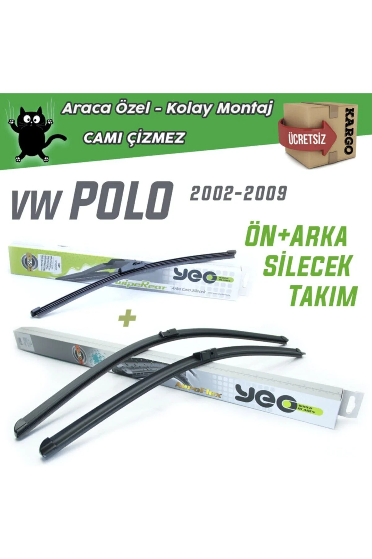 Vw Polo 4 Ön & Arka Silecek Takımı 2001-2005